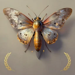 an humanoid moth very stylized, slim, in the style of john park, digital art painting, winning award image, matte painting, superb, trending in artstation
