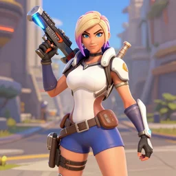 tracer from overwatch as she appears in team fortress 2