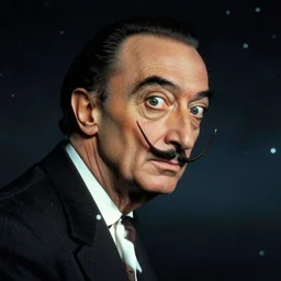 the long shot of salvador dali as emperor of universe | still frame from the movie by ridley scott with cinematogrophy of christopher doyle and art direction by hans giger, anamorphic lens, 8 k, higly detailed masterpiece