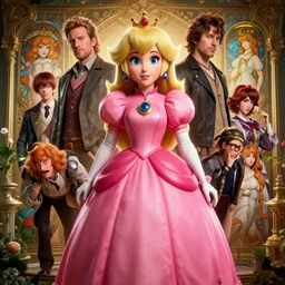 highly detailed vfx portrait of katy perry as princess peach, stephen bliss, unreal engine, greg rutkowski, loish, rhads, beeple, makoto shinkai and lois van baarle, ilya kuvshinov, rossdraws, tom bagshaw, alphonse mucha, global illumination, detailed and intricate environment