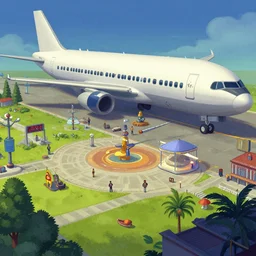 inside a large passenger spaceship, next to an plaza area, from a point and click 2 d graphic adventure game, art inspired by [ [ thomas kinkade ] ] and mark keathley and greg rutkowski