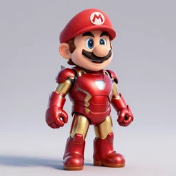 mario but in iron man's suit