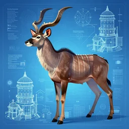 the waterpunk of the kudu armory,in the style of Greg Broadmore and Arthur Rackham,trending on artstation, light lighting side view,digital art,surrealism ,macro,blueprint ,vaporwave ,