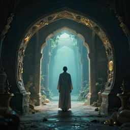 magic portal to another world, cinematic, by mahmoud sai