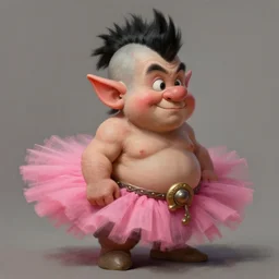 perfectly - dwarf shaman character with a black mohawk and pink tutu, intricate, highly detailed, digital painting, loose b brush strokes, realistic shaded lighting, artstation, concept art, smooth, sharp focus, illustration, realism, oil painting, weta digital, 8 k, art by sam spratt and peter mohrbacher