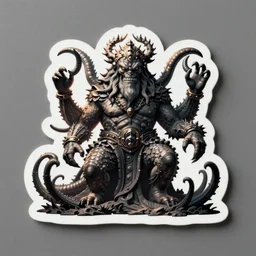 a sticker of lord cthulhu