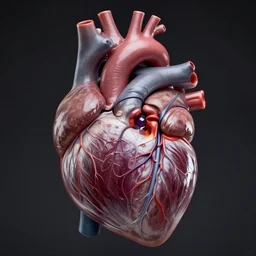 Hyperrealistic photograph of a beating human heart, 4k, high detail, sharp image