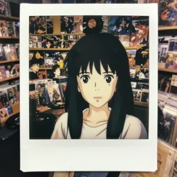 a film still polaroid portrait of a 1 9 8 0's disney girl at a vinyl store, finely detailed features, closeup at the faces, perfect art, busy city, gapmoe yandere grimdark, trending on pixiv fanbox, painted by ilya kushinov makoto shinkai takashi takeuchi studio ghibli, akihiko yoshida, overwatch art team