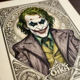 vector art of joker design for print, deep focus, d & d, fantasy, intricate, elegant, highly detailed, digital painting, artstation, concept art, matte, sharp focus, illustration, hearthstone, art by artgerm and greg rutkowski and alphonse mucha