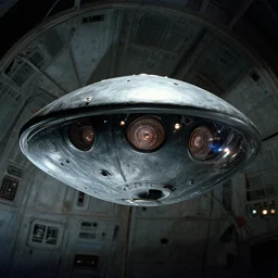1960s closeup photo of inside an alien spaceship