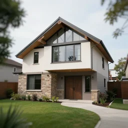 architectural photography, ground level camera, tilt - shift lens, two point perspective, house