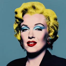 a portrait of a pretty young lady by andy warhol