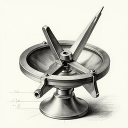 gyroscope, technical drawing, highly detailed, photo realistic