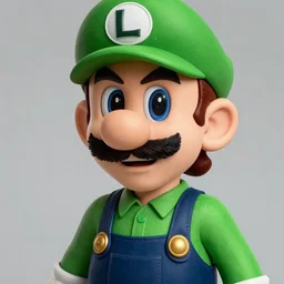hyper realistic, realistic - anime, portrait, beautifully rendered, luis guzman as luigi wearing green, smirking deviously, nintendo's luigi, painted by greg rutkowski, wlop, artgerm, dishonored 2,