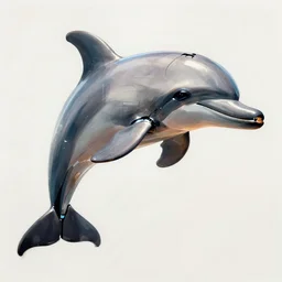 concept art by jama jurabaev, brush stroke, cyborg dolphin, trending on artstation, high quality, extremely detailed