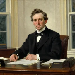 upper body portrait, 4 0 year old white man, united states president, 1 9 2 4, oval office, resolute desk, a oil on canvas by paul gustav fischer, american classic, trending on artstation