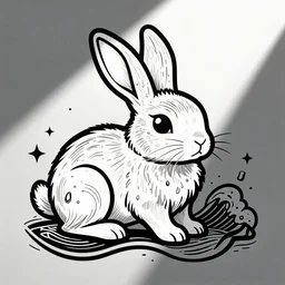 line art crazy rabbit vector illustration, bold lines, waves, svg, mcbess, behance, devianart, artstation, dribble, creary, ello, cgsociety, drawcrowd, pixiv, concept art world, our art corner, newgrounds, doodle addicts, penup