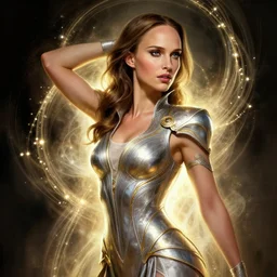 portrait of mass effect 2 natalie portman, intricate, elegant, glowing lights, highly detailed, digital painting, artstation, glamor pose, concept art, smooth, sharp focus, illustration, art by artgerm and greg rutkowski, artey freytag