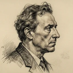 a realistic yet scraggly portrait sketch of the side profile of a stern and sophisticated gaben newell, trending on artstation, intricate details, in the style of frank auerbach, in the style of sergio aragones, in the style of martin ansin, in the style of david aja, in the style of mattias adolfsson