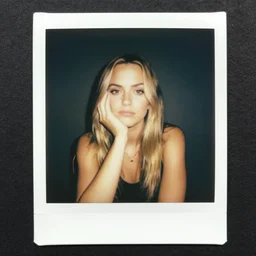 polaroid of a mila kunis looking bored