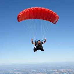 john cena skydiving, wide angle, 4 k
