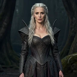 portrait of jennifer connelly as amazon in an intricate dress by roberto ferri, fantasy, witcher, very detailed, masterpiece, 8 k