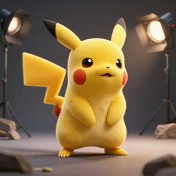 a puppy that looks like a pikachu, unreal 5, hyperrealistic, realistic, photorealistic, dynamic lighting, highly detailed, cinematic landscape, studio landscape, studio lighting