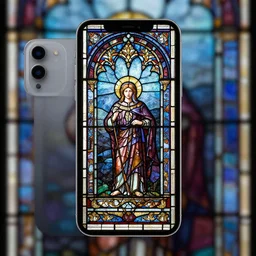 stained window of an iphone 1 3 pro max