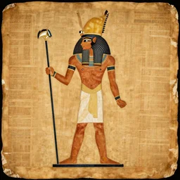 ancient egyptian papyrus art painting of william s. burroughs