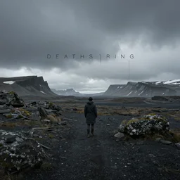 deathstranding landscape, iceland landscape, ultra realistic, art by hideo kojima, artstation, concept art, decima engine