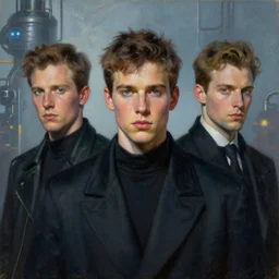 portrait of a handsome man dressed in clothes by balenciaga head shoot, art by alex heywood and gaston bussiere, albert lynch, fantasy art, reimagined by industrial light and magic, oil on canvas, hd