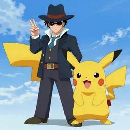 a pokemon in the style of johnny depp