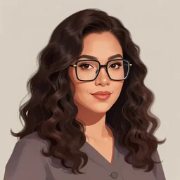 hearts of iron 4 portrait of an indonesian woman with long curly hair and square glasses, trending on artstation, character portrait, ylva ljungqvist, paradox interactive