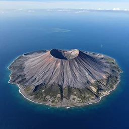 aerial drone wide view of Anak Krakatau volcano island by Bernhard Edmaier,tectonics,islands,structural geology