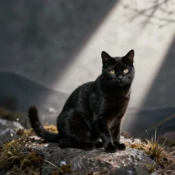 a black cat emoji