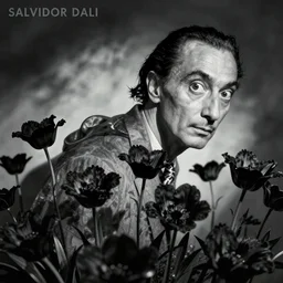 black flowes by salvador dali