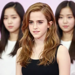 photo of emma watson, korean kpop star and lead singer in girls generation