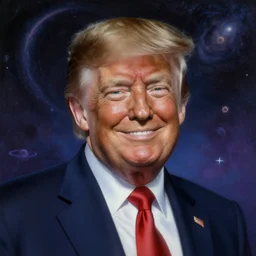 smiling japanese man that looks like donald trump, cosmic horror painting, elegant intricate digital painting artstation concept art by mark brooks and brad kunkle detailed
