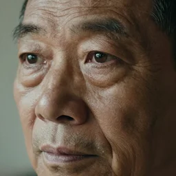 poignant closeup of the eyes of an older man remembering his youth, his eyes reveal how much he has seen, nostalgia, melancholy