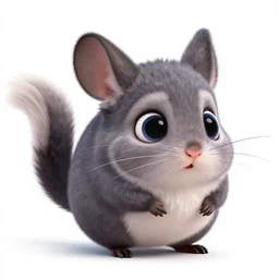 promotional art, white background, very cute disney pixar chinchilla, detailed fur, concept artwork, 3 d render official art, zootopia, cartoony, adorable design, disney disney, large eyes, whiskers hq, artstationhd, artstation, charlie bowater, artgerm, pixar, luca, promotional art, official