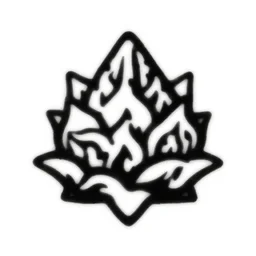 coorperate logo romanesco simple stencil on white background
