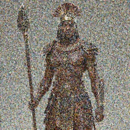 stunning character design of a Nigerian warrior, highly detailed digital art