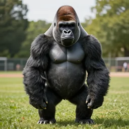 Gorilla College Mascot, photorealistic —height 1024 —width 1024