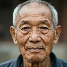 old man face photographed