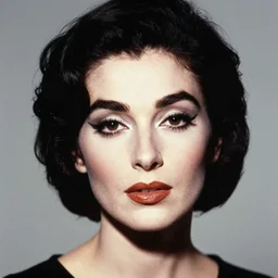 a portrait of maria callas, made by andy warhol, two tone, very high contrast, only black and white, simplistic, extremely high contrast, two tone, notan art, by andy warhol, minimalistic,