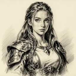 portrait of nephenee from fire emblem, fantasy pen and ink by virgil finlay, trending on artstation, HD, intricate, masterpiece, concept art, character design