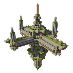 minecraft spacestation, space photo, 4k