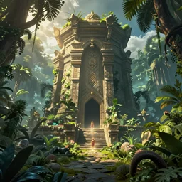 Hades video game, jungle temple