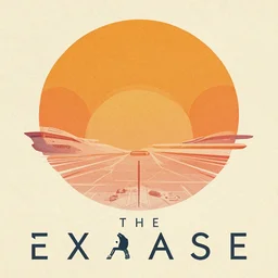 poster art, movie poster, retrofuturism, sci - fi, textured, paper texture, the expanse by edward valigursky, saul bass and paul rand, spaceship, space station, outer space