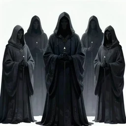 dark cloaked necromancers, by benedick bana and artur bordalo and tom bagshaw and craig davison and guy denning and harumi hironaka, trending on artstation hq, deviantart, pinterest, 4 k uhd image
